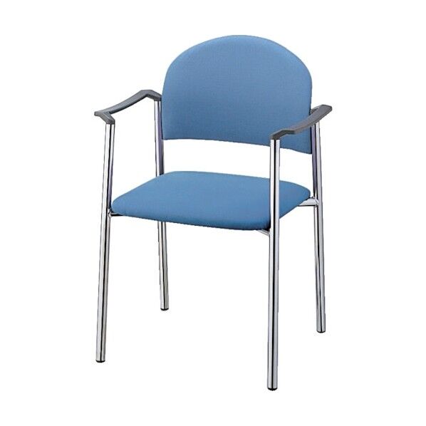 パイプチェアー 布張り E164FM-LBL 1点