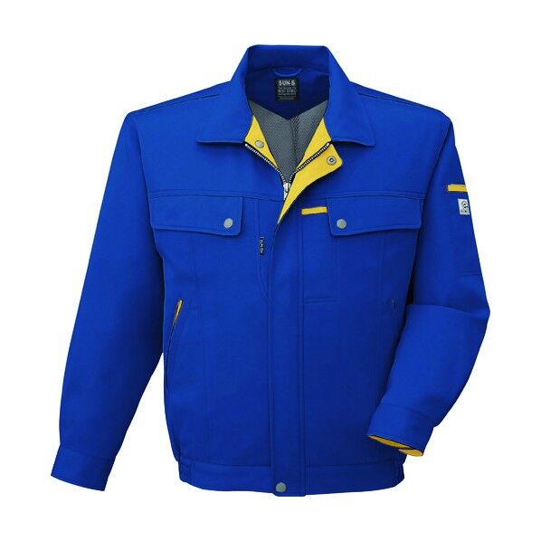 冬 長袖ブルゾン コバルトブルー色 4Lサイズ WA20151-4-4L 1点