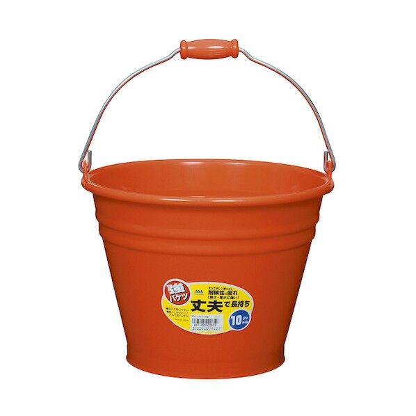 カラーバケツ 6014 10型 レッド 312パイ×234 レッド 002659 1個