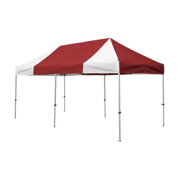 かんたんてんと 2.4m×4.8mオールアルミフレーム 赤白 KA/5WA-RW 1点