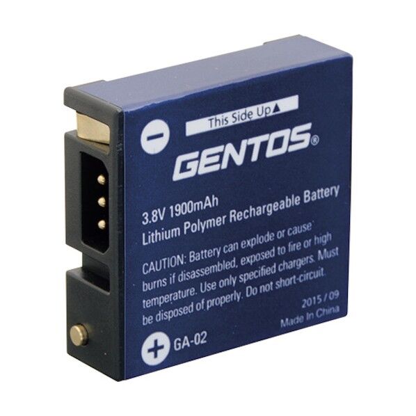 ジェントス ヘッドライトGH‐001RG専用リチウムイオン充電池 GA-02 1点