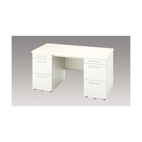 両袖デスク (ロングストローク引出し) (A4タイプ) XEHH157HH-WH 1点