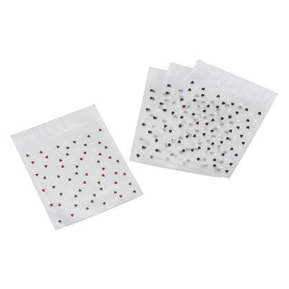 プレゼントにぴったりなスイーツパック ハート ハート 縦13.2×横13.3cm DL6344 15枚