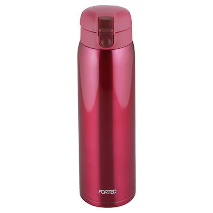 フォルテックパーク ワンタッチ栓マグボトル レッド(R) サイズ(約):幅7.6×奥行7.6×高さ26.6cm RH-1274 1