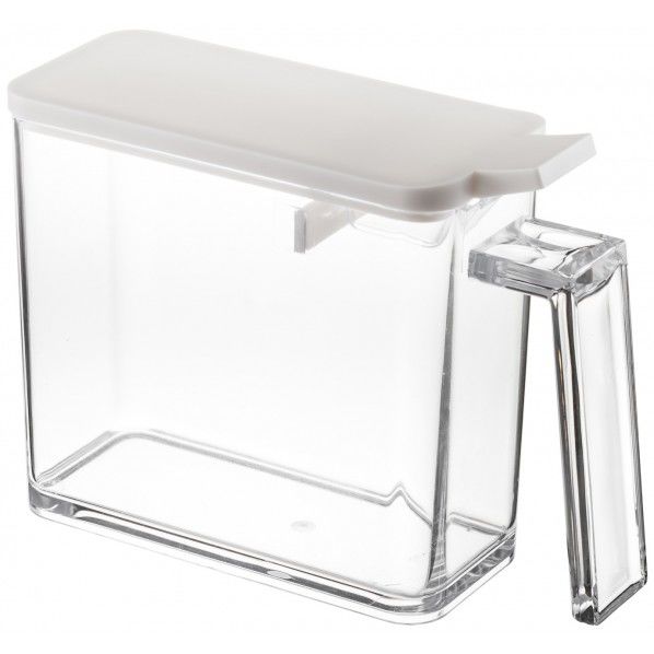 アクア 調味料ストッカー S ホワイト 幅5.5×奥行15×高さ11cm 1