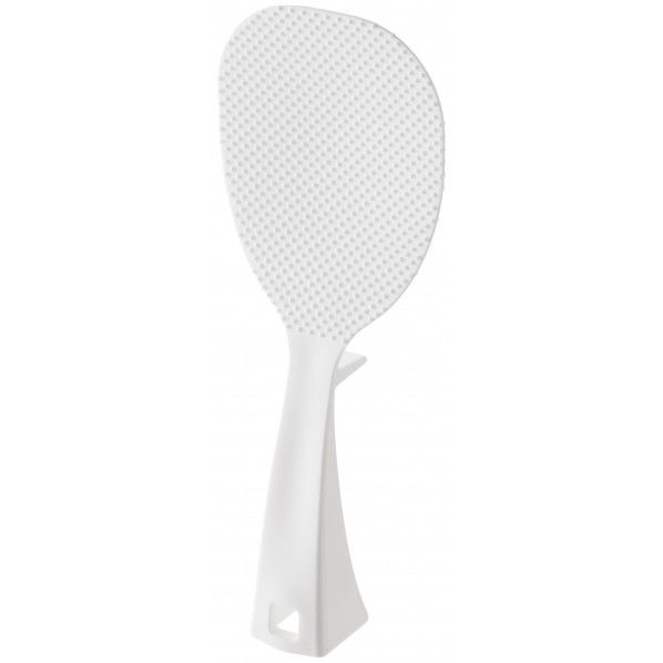 アクア 立って置けるしゃもじ ホワイト 幅8×奥行3.5×高さ20cm 1