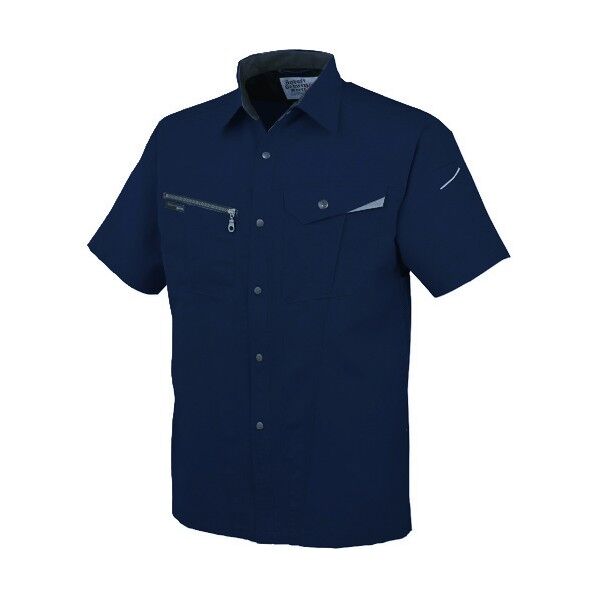 半袖シャツAS-727 1 Mネイビー5L AS727-1-5L 1点