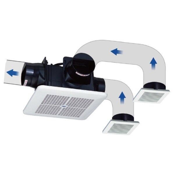 天井用(ダクト式) 3室同時換気 格子パネル.風量強弱