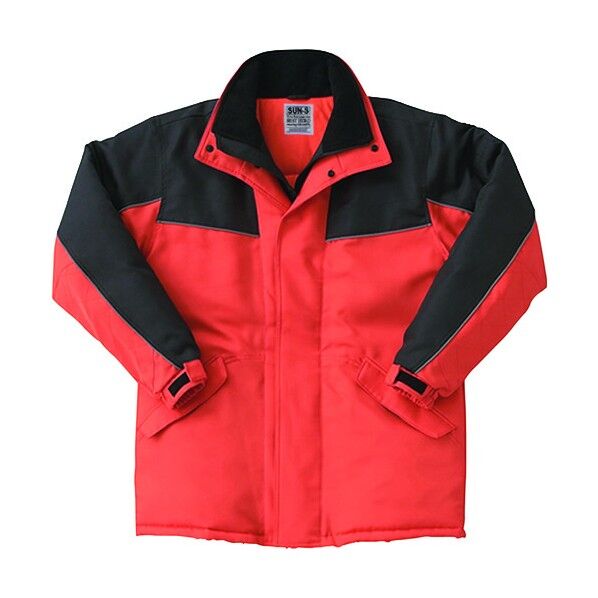 冷凍倉庫用防寒コート オレンジ色 XLサイズ BO8001-30-XL 1点