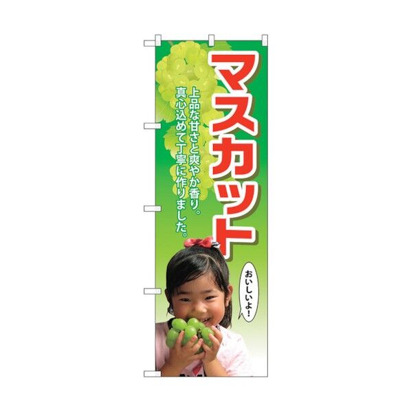 のぼり旗 マスカット 子供写真 No.SNB-2203 W600×H1800 6300016307 1点