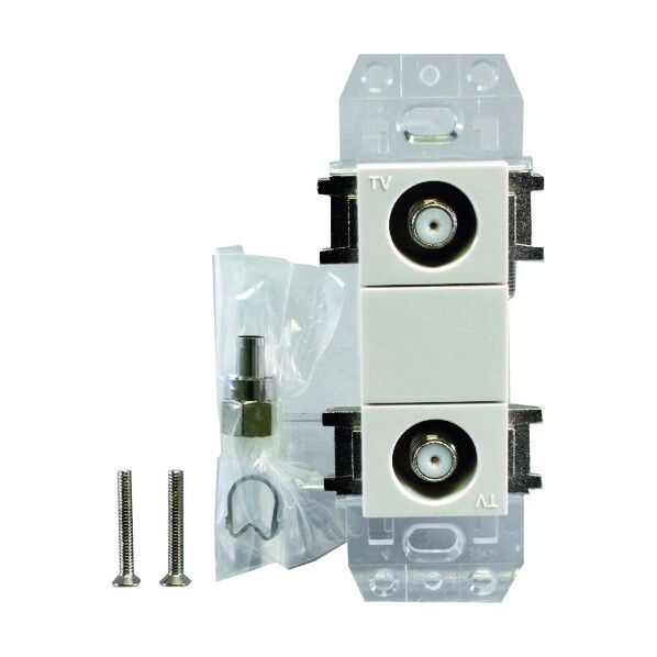 直列ユニット テレビ端子 2端子型 上リカットスイッチ付キ WSUE77BE 1個