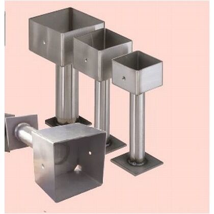 柱受け 角型 SK-120 ツバなし シルバー 120mm角(内寸116mm) 245520 1