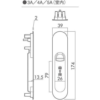 川口技研 ギケン 表示錠 BS38 塗装シルバー D138-4A-MS-Z ドア レバー 錠...
