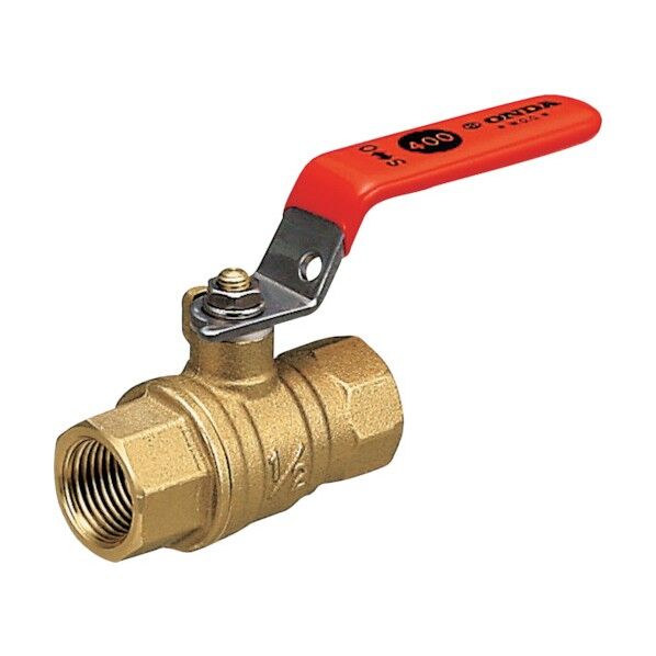 ボールバルブ FF型 (黄銅・オレンジレバーハンドル) Rcねじ×Rcねじ