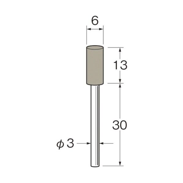 軸付弾性砥石(PVA砥石)外径(mm):6粒度(#):120 R7312 10本