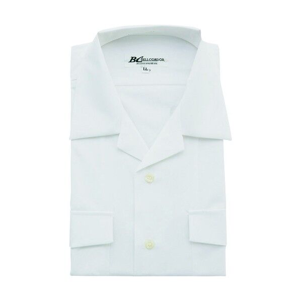 開衿シャツ（T1000） 001ホワイト L 43045 1点