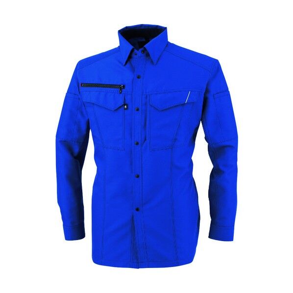 長袖シャツ ブルー Lサイズ A-8078-6-L 1点