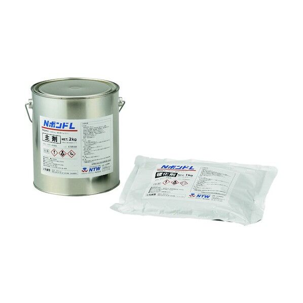 緑十字 ウェーブポスト専用接着剤 約9本分(主剤2kg+硬化剤1kg=3kg) エポキシ樹脂・ポリアミン系樹脂 373042 1個