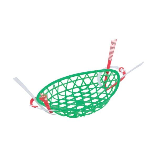 紅白水引付鯛篭(7寸)  緑
