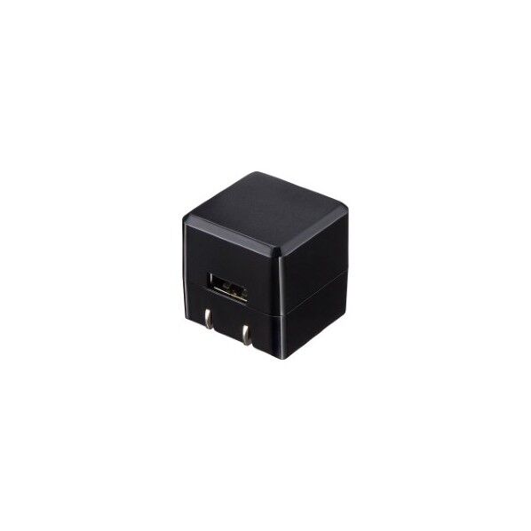 サンワサプライ キューブ型USB充電器(1A・高耐久タイプ・ブラック) ACA-IP70BK 1点