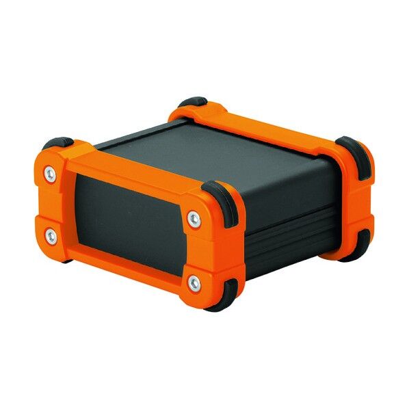 コーナーガード付アルミケースアルミパネルタイプ ブラック/オレンジ EXP20-6-14BO 1点