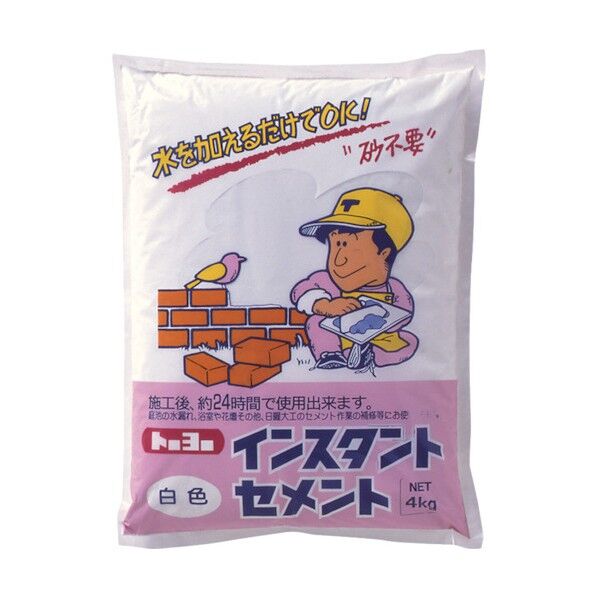 トーヨーマテラン インスタントセメント 白 4kg (1袋入) NO5125 1袋