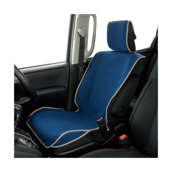 カーシートカバー 防水デオ フロント1枚 ダークブルー 40255048 1個