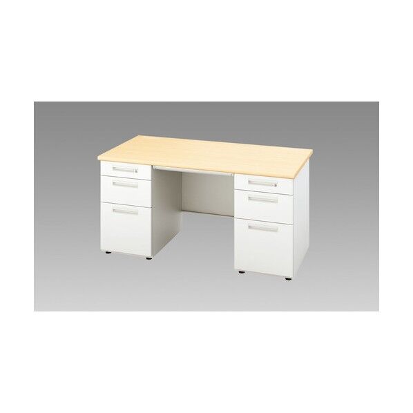 両袖デスク (B4タイプ) XED157BB-WS 1点