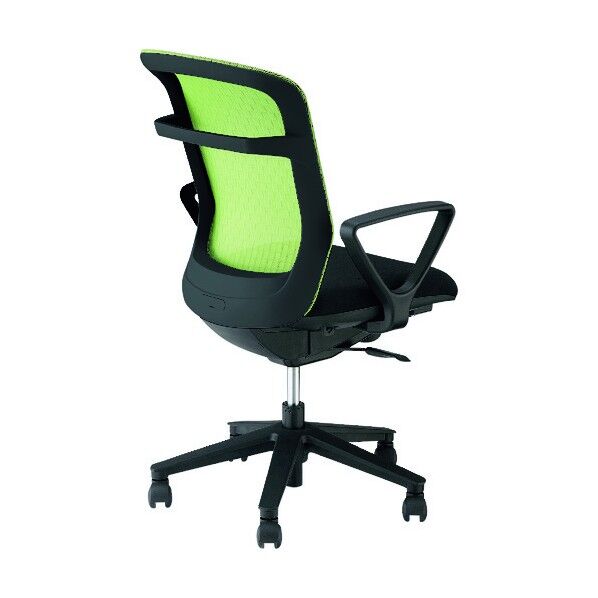 事務用チェア 背:ブルー/座:ブラック 固定肘付 PAEB511F-BLB 1点