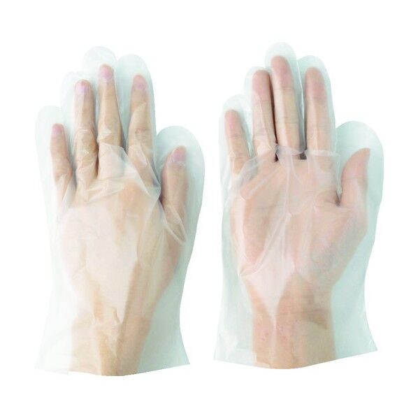ポリエチレン手袋 外エンボス 100枚入 クリア L #2012 100枚