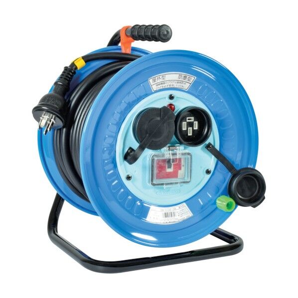 防雨・防塵型 動力用電工ドラム 三相200V 4芯 アース付 20m 10.4KG DNW-EC320F-20A