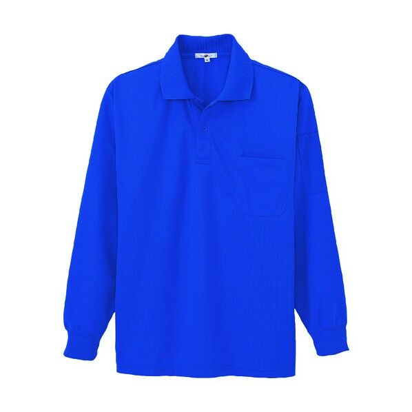 吸汗速乾(クールコンフォート)ペン差し付長袖ポロシャツ(男女兼用) 006ロイヤルブルー LL 10600 1