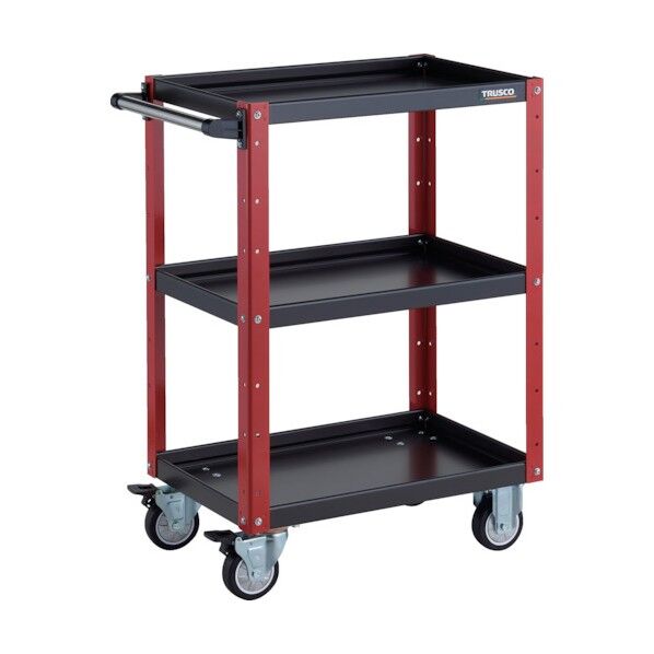 イーグルワゴン 600X400XH880 ウレタン車輪 ブラック/レッド EGW-963U-BKR 1点