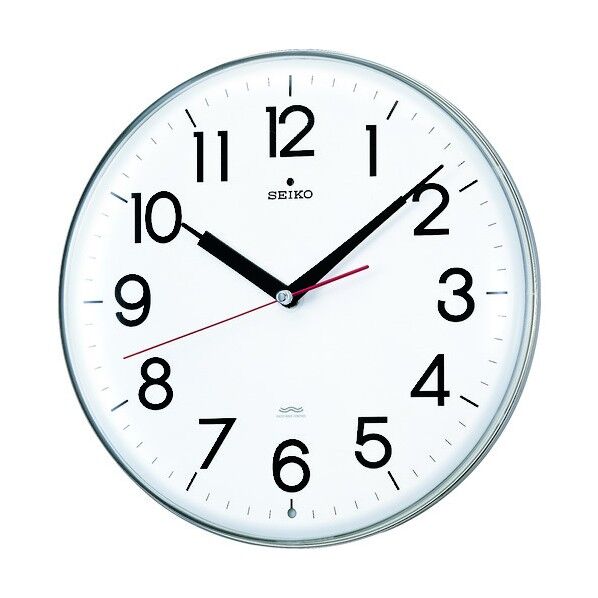 アクリルカバー電波掛時計直径294×47白 1300 g KX301H