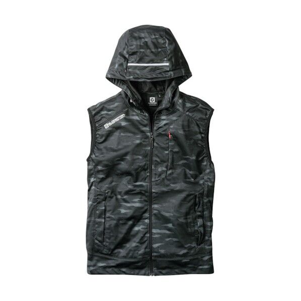 防風ストレッチフーディベスト チャコールカモフラ 3L G-2359-63-3L 1点