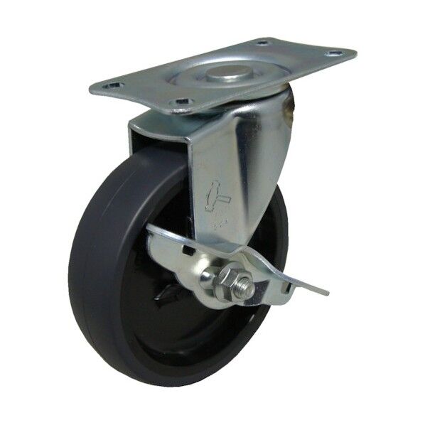 Ｅ型自在ブレーキ黒ゴム車１００ｍｍ 415E-RN100-B3RN 1