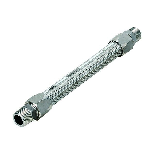 ライトユニオン式(メタルタッチ無溶接式)フレキシブルホース オス×オス型 継手 NK-3400MM/SUS304-20A-2000L 1本