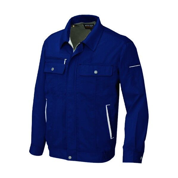 長袖サマーブルゾン（男女兼用） 008ディープネイビー×ベージュ 6L 5560 1