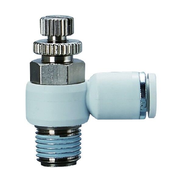 トラスコ(TRUSCO) スピードコントローラ エルボ型 メータ-アウト4mm R1/8 SCOUT04-01 1個...