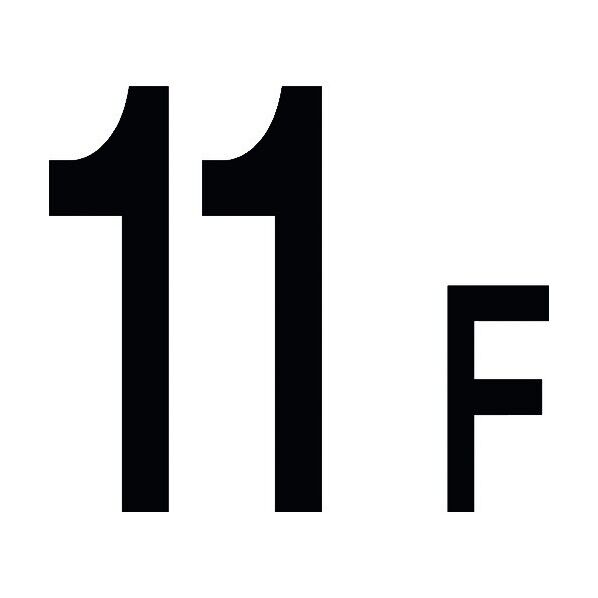 階数表示標識300角 マグネット 11F 6300003310 1点