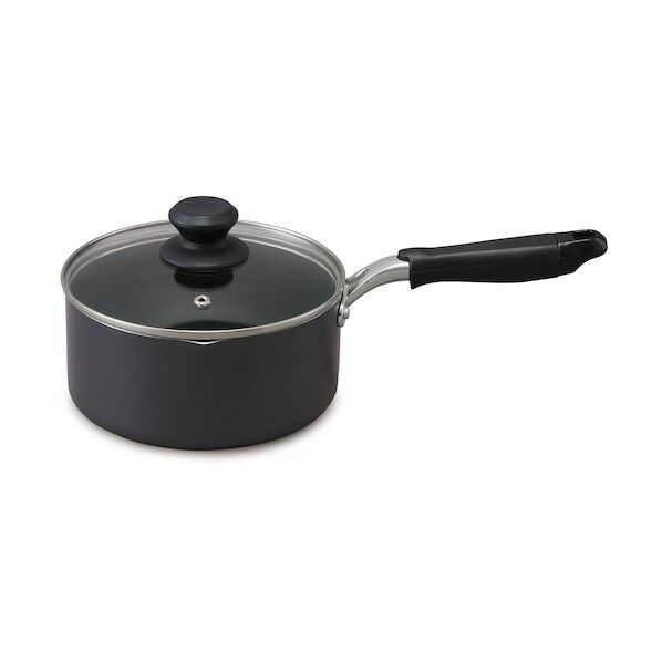 ダイヤモンドコート 片手なべ18cm ブラック DIS-P18 1点