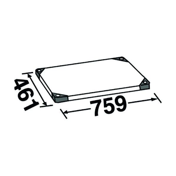 ソリッドエレクター棚板 3-342-01 1枚