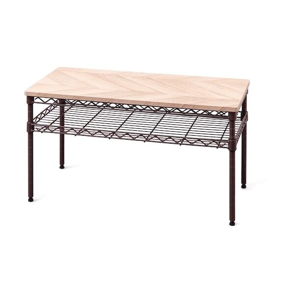 アイリスオーヤマ 537161 カラーメタルラック テーブル ブラウン CMM-T76362-BR (537161) 1点...