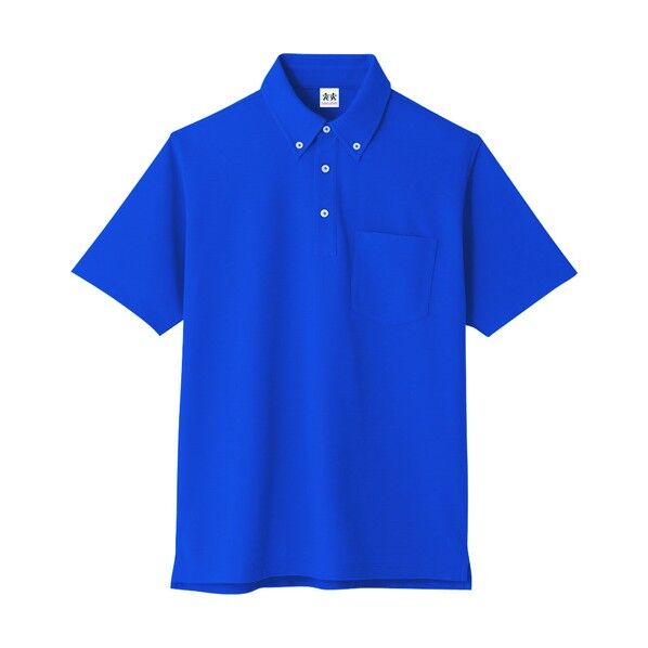 超消臭 半袖ビズポロ 06ブルー M A-147-06-M 1点