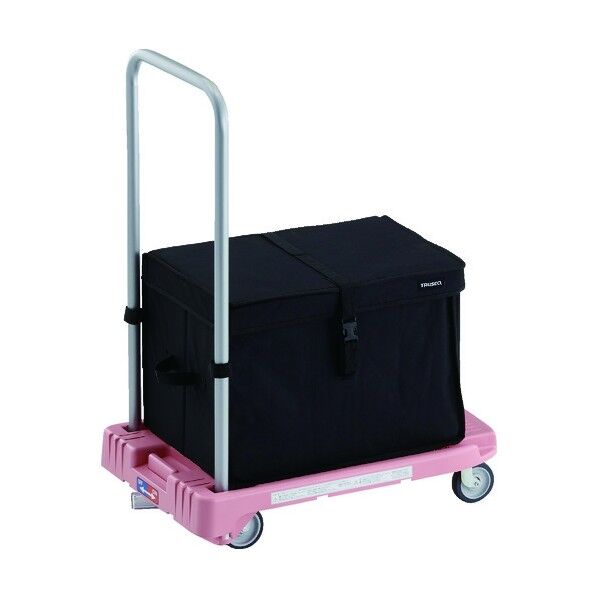 樹脂台車 こまわり君 省音G車輪 600X390 ピンク 樹脂ストッパー付 THブレーキ付 MP-6039N2-P-JS-THB 1点