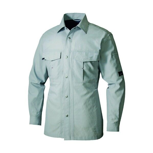 長袖シャツ(男女兼用)アジトブロスナインAZ1635-003シルバーグレーSS 003シルバーグレー SS 1635 1