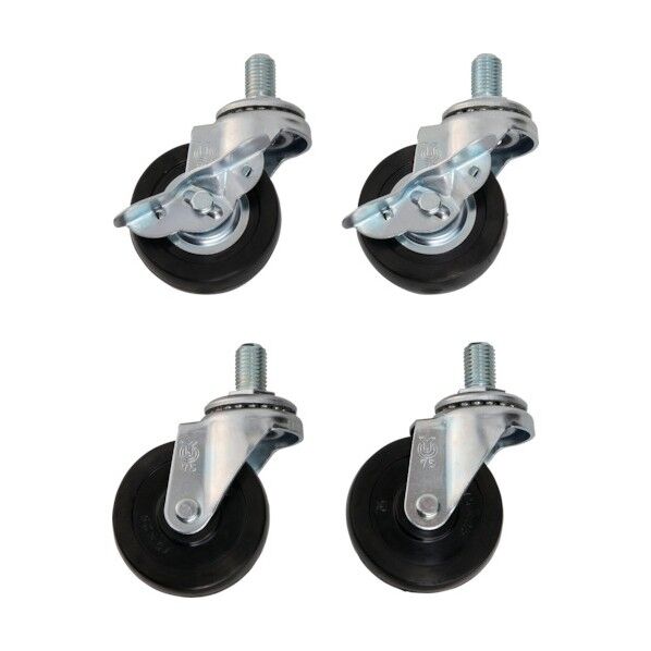 作業台キャスターセットΦ75ゴム車 2.000KG EW75C