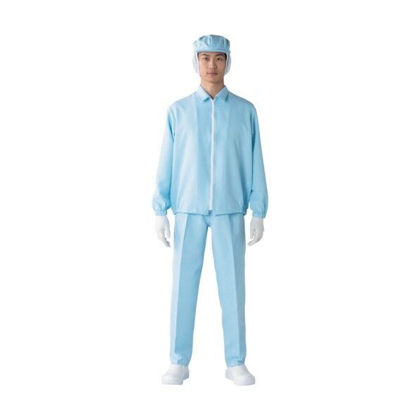 クリーンスーツ男子上衣 JB256A ホワイト S JB256A-01-S 1点