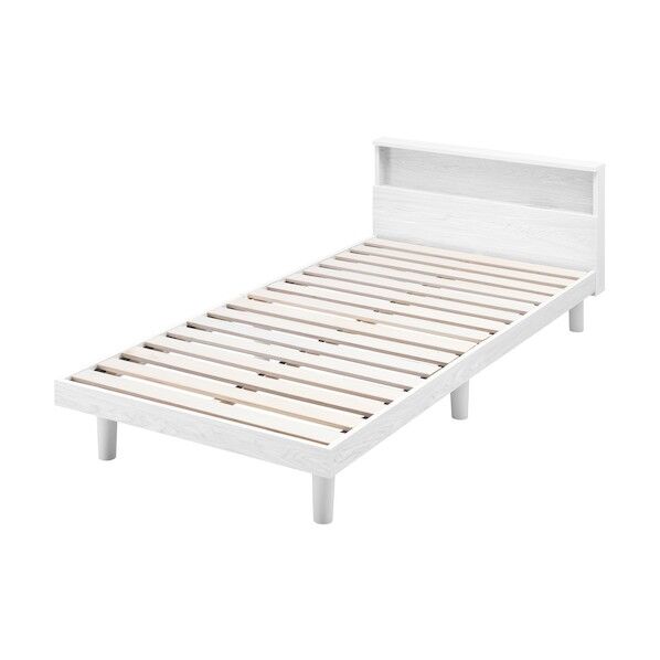 103727 すのこベッドS ホワイト SNB-S-W   1点