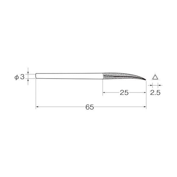 電着ダイヤモンドヤスリQ2203 Q2203 1本